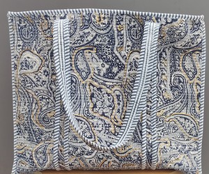 Bolsos de Mano Dhati para Mujer, Estilo Vintage, con Diseño Paisley a Rayas, Acolchados, con Cierre de Cremallera, de Algodón, con Cadenas y Dos Asas, para Compras - Product Image 2