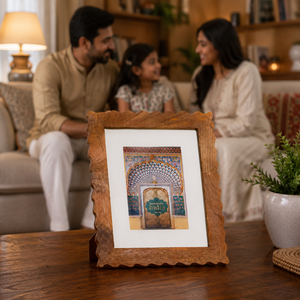 Handcrafted Solid <b>Wood</b> Photo <b>Frame</b> with Wavy Edge Rustic Decorative Tabletop <b>Picture</b> <b>Frame</b> for Home Office Living Room Bedroom - Product Image 5