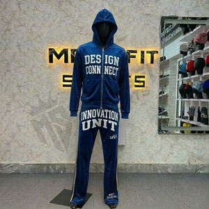 Ensemble de survêtement pour homme avec fermeture éclair personnalisée, nouvelle collection, vêtements de sport confortables pour la salle de sport, le fitness et le jogging - Product Image 1