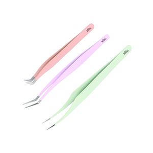 Pinzas para Pestañas al por Mayor con Empuñadura de Diamantes en Oro Rosa, Herramienta de Accesorios con Logotipo Personalizado para Marca Privada, Pinzas para Pestañas al por Mayor con Marca Privada - Product Image 2