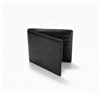 Harga Terjangkau Kualitas Tinggi Kulit Asli Castello Buatan Tangan dengan Proses Vegetable Tanned, Dilengkapi RFID Protection, Dompet Pria Lipat Dua Pendek untuk ID, Bahan Polyester
