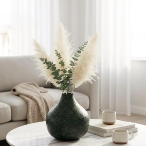 Jarrón de Metal Verde Moteado Hecho a Mano, Estilo Escandinavo, para Mesa, para Flores - Product Image 6