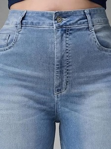 Knee-Length Ladies Denim <b>Boot</b> Cut Jeans Eco-Friendly Regular Fit - Product Image 5
