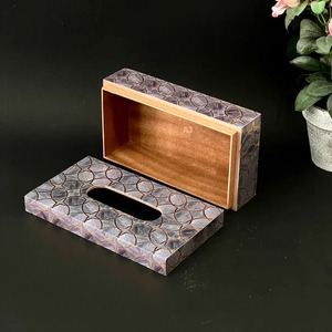 Modern Bohemian Wooden Printed Tissue Napkin Organizer Box-Durable Eco-Friendly Table Accessory for Bedroom Office Home Interior - Product Image 3