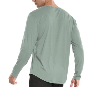 T-shirts à manches longues pour hommes, tendance du moment, 100% coton, tissu peigné, légers, confortables, respirants, durables - Product Image 5
