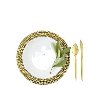 Elegante Placa de cargador de cristal en relieve para comedor de lujo, Decoración de mesa elegante y duradera, Ideal para Resorts y eventos - Product Image 1