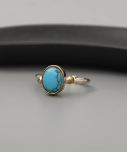Bague en argent 925 avec turquoise naturelle violette et sertissage clos, style bohème, unisexe, pour usage quotidien - Product Image 2