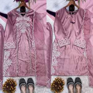 ชุดฟาร์ชีแบบดั้งเดิมสไตล์คาวาบ ผ้าไหมเครปธรรมชาติเนื้อหนัก ปักลายสำหรับงานแต่งงาน สำหรับส่งออก - Product Image 5