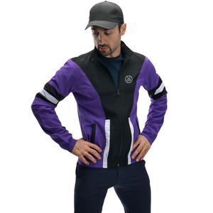 Veste légère pour athlètes, hommes et femmes, vêtements de sport légers pour l'entraînement, la course à pied, coupe-vent à fermeture éclair, violet noir, extérieur - Product Image 1
