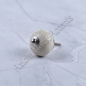 Classic White <b>Ceramic</b> <b>Knobs</b> With Intricate Detailing for Kitchen Cabinets and Drawer Pulls by Axiom Home Accents - Product Image 1