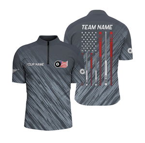 เสื้อเจอร์ซีย์คอซิปแบบสั่งทำพิเศษสำหรับการแข่งขันลีกสโมสร 8 บอล - Product Image 3