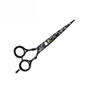 Professional Hair Scissors Stainless Steel Sharp <b>Blade</b> Long Handle Right Handed For <b>Barber</b> Use Low MOQ Training Use <b>Barber</b> Curvd - Product Image 3