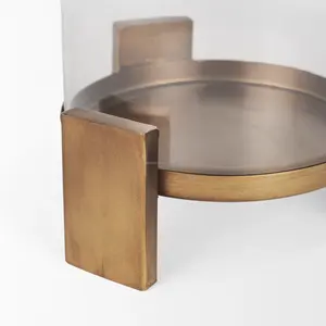 Porte-bougie artisanal contemporain pour les designers d'intérieur, porte-bougie en métal noir de luxe pour un style de vie moderne, porte-bougie - Product Image 3