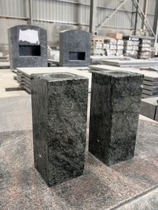 Vases à fleurs en granit vert Olivier de style roumain au design moderne, vases carrés en pierre <span class=keywords><strong>pour</strong></span> <span class=keywords><strong>cimetière</strong></span> et funérailles - Product Image 1
