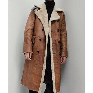 New Real Fur 2026 Style <b>Shearling</b> Leather Coats <b>Men</b> Winter Solid Color Breathable Casual Cheap Price <b>Men</b> <b>Shearling</b> Leather Coats - Product Image 2