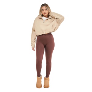 Pull en coton de haute qualité avec impression de logo personnalisé pulls pour femmes sports de gymnastique jogging course à pied blanc pour femmes recadrées - Product Image 1