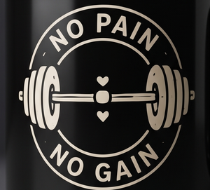 Black <b>Iron</b> Enamel Mug No Pain No Gain Barbell Badge Print Metal Coffee Cup Wholesale Direct Factory Partner Market Hub - Product Image 4