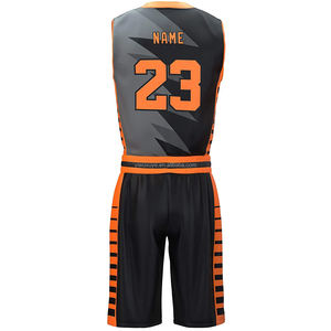 Concevez votre propre uniforme de <span class=keywords><strong>basket</strong></span>-ball personnalisable, 100% polyester, respirant, séchage rapide, haute qualité, dernier style, nom du joueur, unisexe - Product Image 3