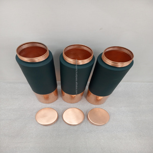 Engraved Copper <b>Water</b> <b>Bottle</b> Luxury Ayurvedic Tamra Jal Eco Friendly Durable Handmade Customized Logo <b>Straw</b> Cap for Office Yoga - Product Image 2