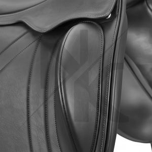 อานม้าหนังวัวแท้คุณภาพสูงสำหรับขี่ม้าแบบอังกฤษ ดีไซน์ทนทาน พนักพิงสูง ผลิตภัณฑ์สำหรับแข่งม้าจากอินเดีย ขายดีที่สุด - Product Image 2