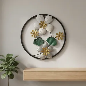 Decoración de Pared de Metal con Forma de Flor, Arte para Colgar en la Pared, Escultura Decorativa de Metal para Sala de Estar, Dormitorio, Oficina en Casa, Estilo Moderno - Product Image 5
