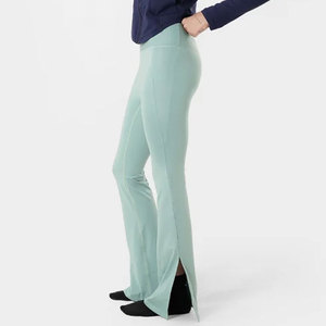 Custom Logo Blank Breathable <b>Flared</b> Bottom Cut Design <b>Leggings</b> Fashion Outdoor Running Mid Waistband <b>High</b> Quality Pants - Product Image 3