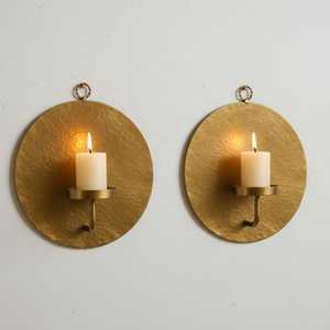 Arched Shape Brass Antique Metal Wall <b>Candle</b> Holder <b>Sconce</b> for Home Professional Lighting Decoration - Product Image 4