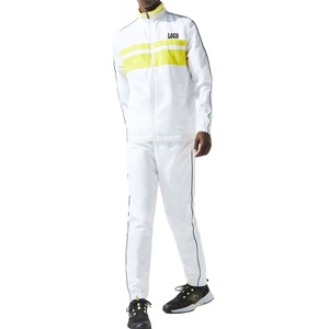 Wholesale Men's Zipper Sweatshirt Hoodie With Stripped Track Pants Sports Tracksuit Set - Product Image 1