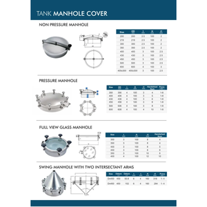 Couvercle de manhole sans pression en acier inoxydable pour usage industriel - Product Image 6