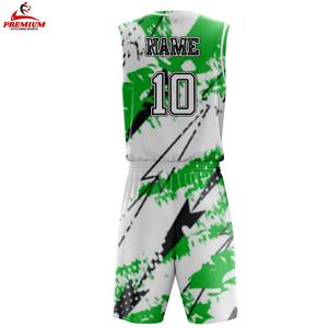 Nouvelle tenue de basket-ball personnalisée imprimée, grande taille, respirante, antibactérienne, protection UV, évacuation de l'humidité, séchage rapide - Product Image 4