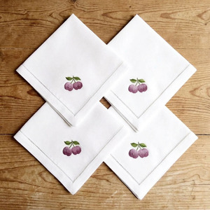 Serviettes de table en coton blanc personnalisées en gros, brodées, avec ourlet festonné, élégantes, pour la maison, l'hôtel, les mariages et les événements - Product Image 4