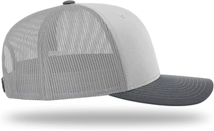 Casquette Trucker Grise Premium avec Visière Contrastante et Dos en Maille, Légère et Respirante, pour Sport et Loisirs, Logo Personnalisable - Product Image 3