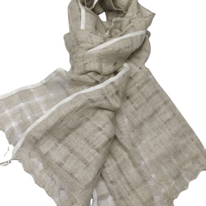 เสื้อเชิ๊ตผ้าคลุมไหล่ผ้าลินิน100% สำหรับเด็กผู้หญิงเสื้อยีนส์เด็กผู้ชายผ้าพันคอผ้าลินินลายลายตาร์ดแฟชั่นแบบเรียบ - Product Image 1