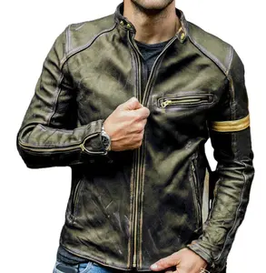 Blouson de moto en Faux cuir pour hommes, tout en 1, sur mesure, pour moto - Product Image 1