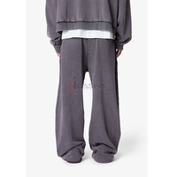 Celana Sweatpants Unisex Model Baggy Straight Leg dengan Tali Serut, Bahan Bernapas, Kasual, Custom OEM, Produsen Grosir, MOQ Rendah