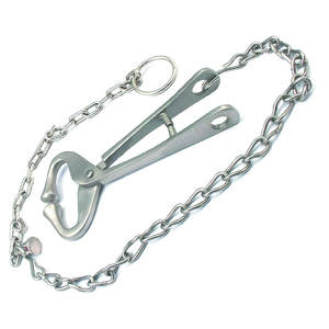 Stainless Steel Cow Nose Pliers with <b>Chain</b> <b>Heavy</b> <b>Duty</b> Cattle Bull Nose Lead Pulling Farm Ranch Livestock Handling Veterinary Use - Product Image 5