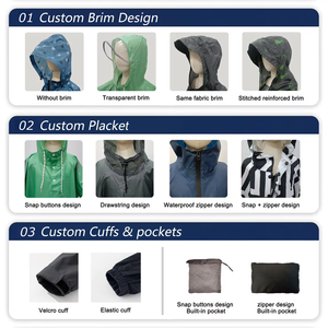 Poncho Impermeable con Capucha Unisex Azul Marino, Corte Holgado y Largo con Bolsillos, Apto para Mochila, Talla Adulto - Product Image 6