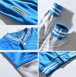 Chaqueta Varsity Casual de Invierno para Hombre de Alta Calidad, Cuello Alto, Botones Frontales, Parche Personalizado, Diseño de Jersey de Fútbol Americano, Forro Polar con Letras, Estilo Americano - Product Image 5