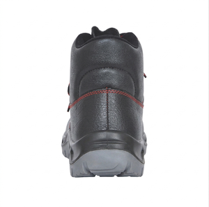 Zapatos de seguridad Workman Ankle de cuero negro con costuras rojas para aplicaciones aeroespaciales - Product Image 5