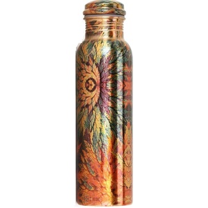 Botella de Cobre Puro Impresa a Mano de 1L, Elegante Botella de Agua Saludable con Tapa Segura, Compre a Precio de Mayoreo - Product Image 1