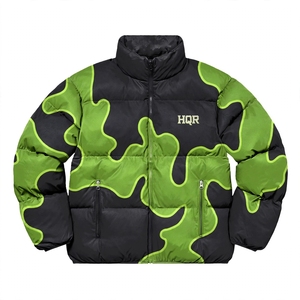 Blouson matelassé unisexe HQR, à capuche, fermeture éclair, respirant, coupe-vent, hiver, style urbain, rembourrage en polyester standard - Product Image 6