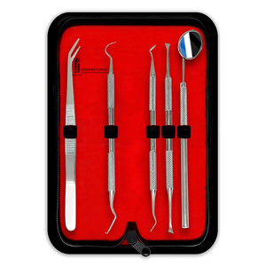 F.J. INTERNATIONAL FJI-6191 Kit d'examen dentaire professionnel 5 pièces pour l'hygiène bucco-dentaire, vente en gros d'usine, instruments dentaires - Product Image 1