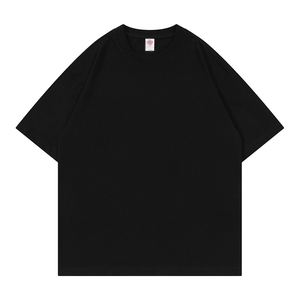 T-shirt blanc en coton surdimensionné pour homme, manches courtes, col rond, décontracté, jersey uni, design simple - Product Image 2