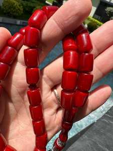 ลูกประคำเรซิ่นสีแดงทำมือ รูปทรงสี่เหลี่ยมมันวาว สำหรับทำลูกประคำเรซิ่นทำมือ - Product Image 4