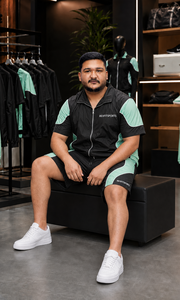 REXFIT SPORTS 2026 Ensemble de shorts en nylon noir menthe personnalisé pour homme, veste à manches courtes entièrement zippée et short à cordon de serrage, vêtements de sport personnalisés - Product Image 4