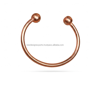 Joyería de Bienestar Biomagnética al por Mayor • Brazalete Unisex Ajustable de Cobre Sólido con Cuentas Redondas - Product Image 5