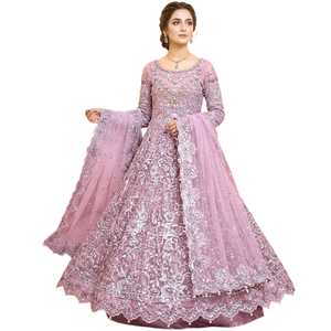 Elegant Pink Embroidered <b>Lehenga</b> Choli Floor-Length Traditional Indian Pakistani Wedding Dress <b>Women</b> Formal Evening Wear - Product Image 1