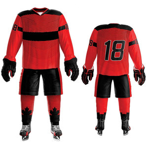 Uniforme de hockey sobre hielo para hombre de alta calidad, diseñado para brindar comodidad y rendimiento, tela transpirable con color y talla personalizables. - Product Image 1