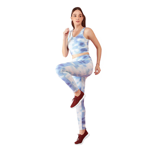 Conjunto deportivo sin costuras de cintura alta para mujer, ropa de gimnasio, conjunto de yoga para damas, ropa de gimnasio de spandex y poliéster, traje de yoga - Product Image 2