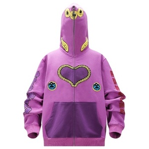 Sudadera con capucha 100% algodón verde de alta calidad con cremallera completa, logotipo personalizado, peso pesado, con cremallera frontal completa, sudadera con capucha lisa con efecto lavado ácido y decolorado por el sol. - Product Image 1